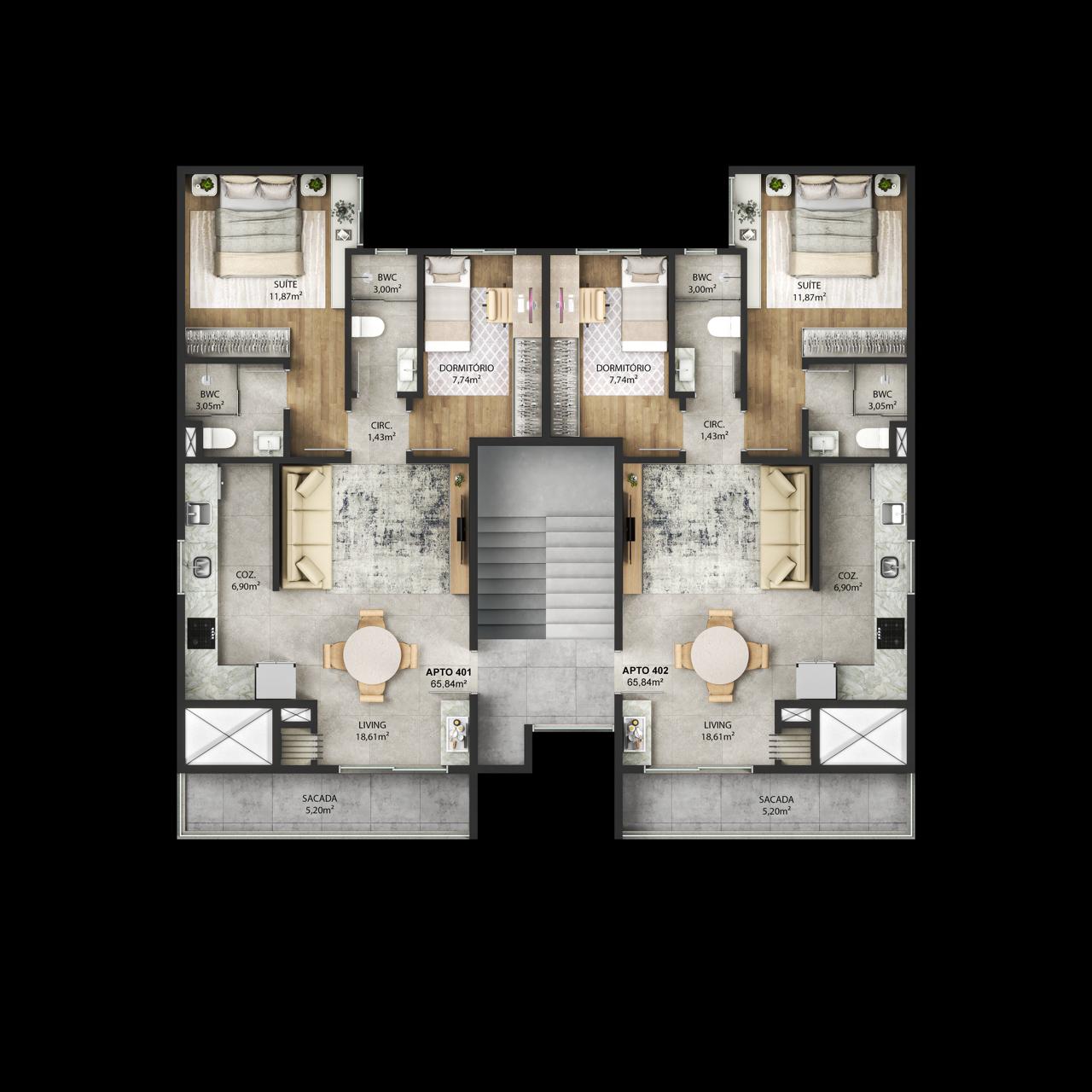 Planta 3 de Vittale Residence