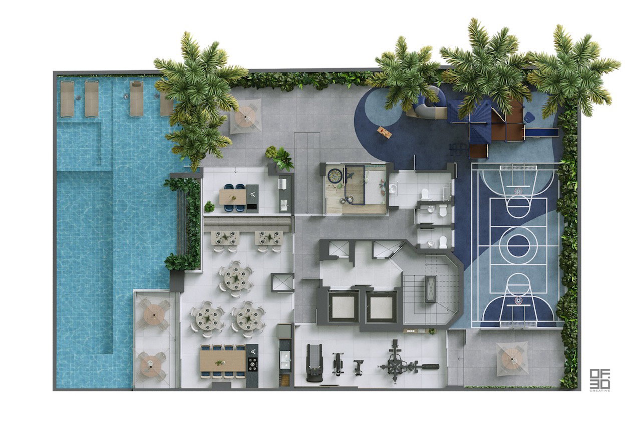 Planta 1 de Residencial Água Marinha