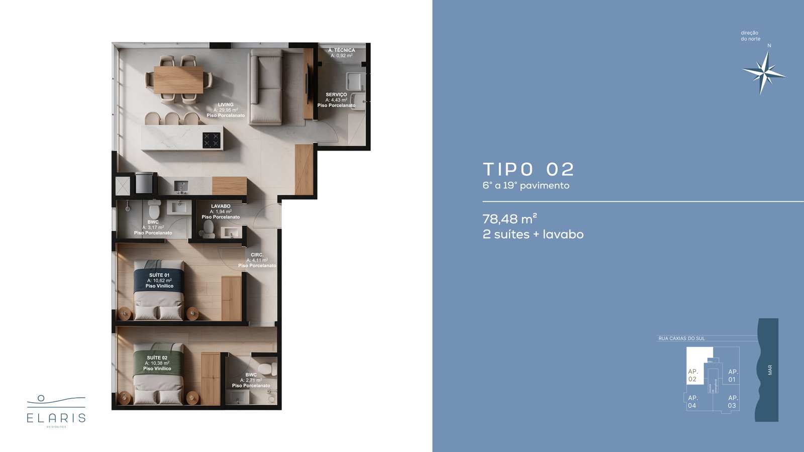 Planta 2 de Elaris Residence