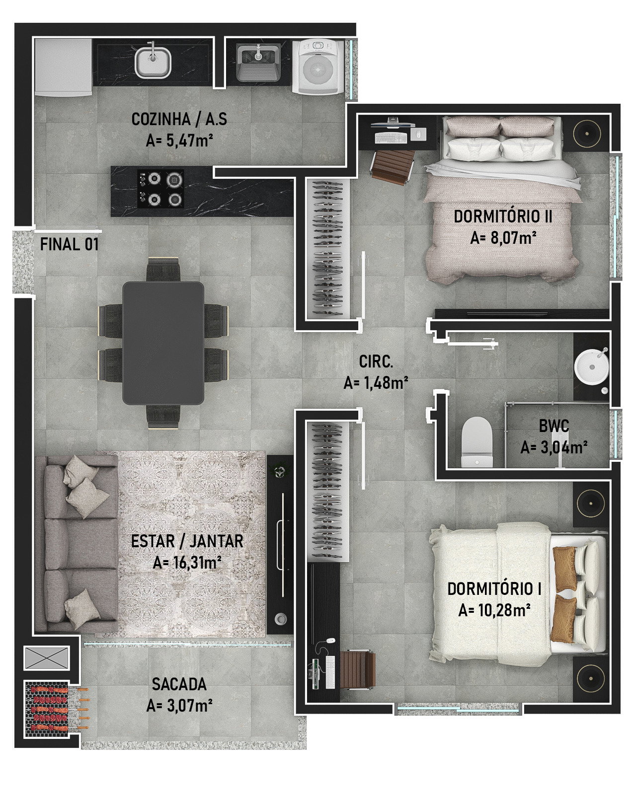 Planta 1 de Urban Residence