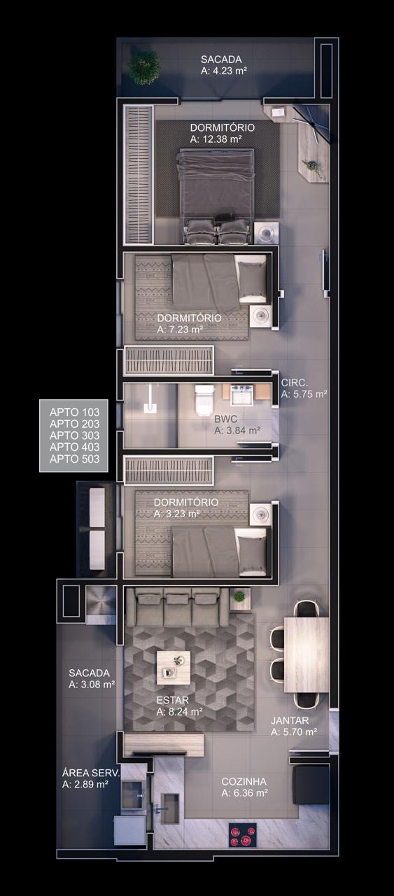 Planta 1 de Residencial Salmo Teixeira