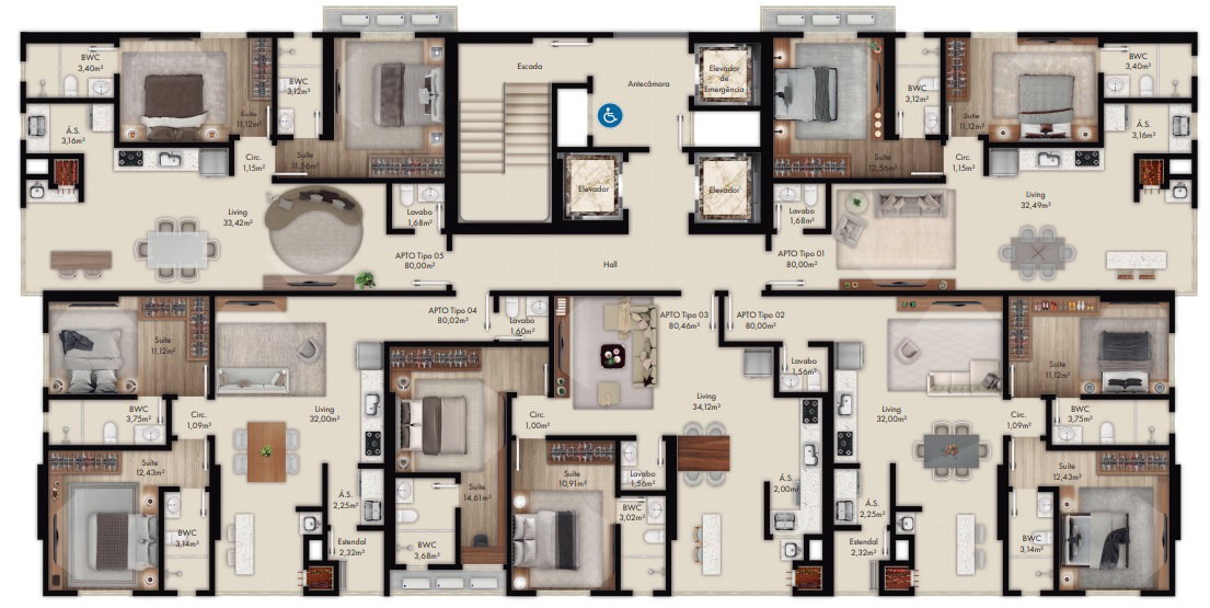 Planta 1 de Victoria Residence