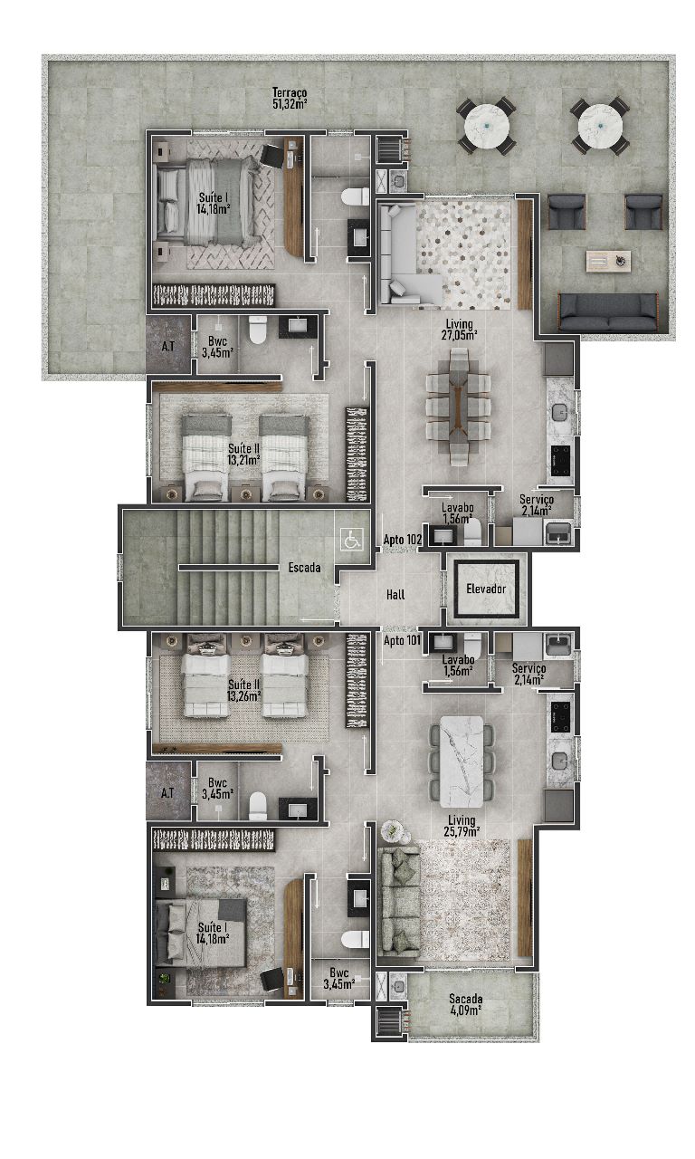 Planta 2 de Lumiere Residence