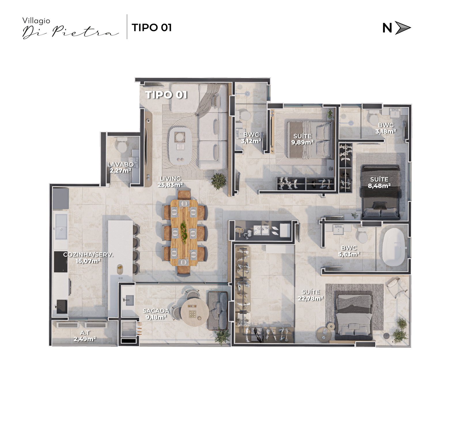 Planta 3 de Villaggio Di Pietra