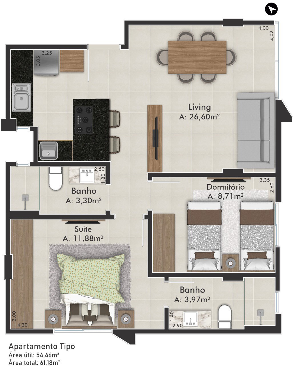 Planta 1 de Play Residence