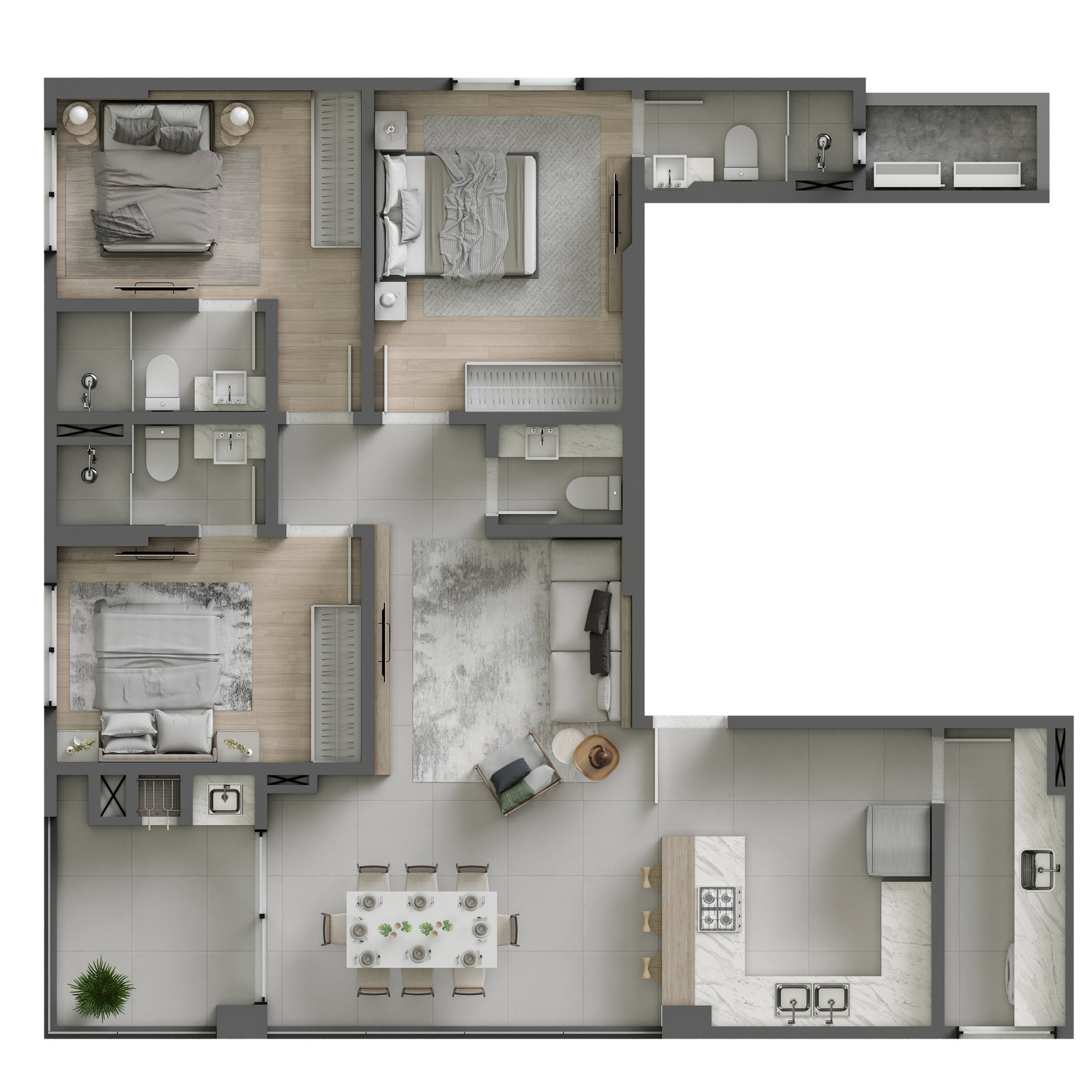 Planta 3 de Bella Carolina Residence