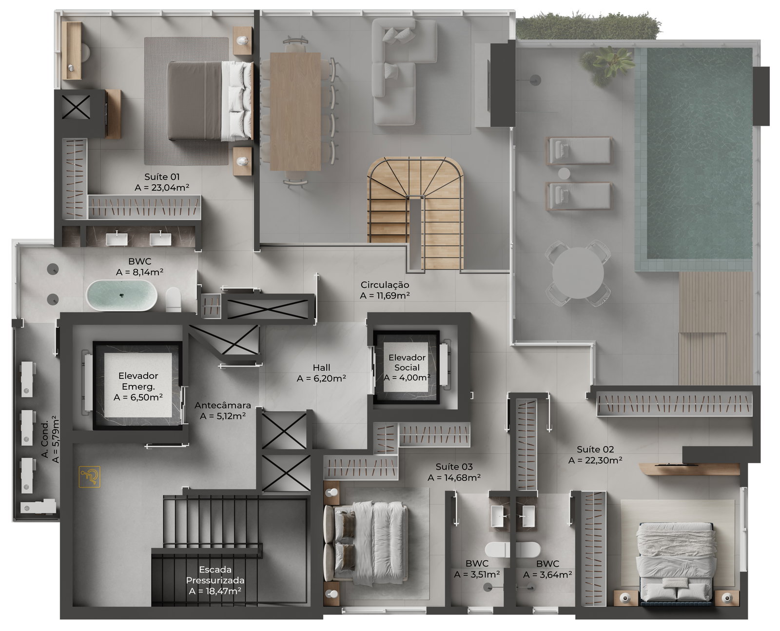 Planta 5 de Toscano Residenze