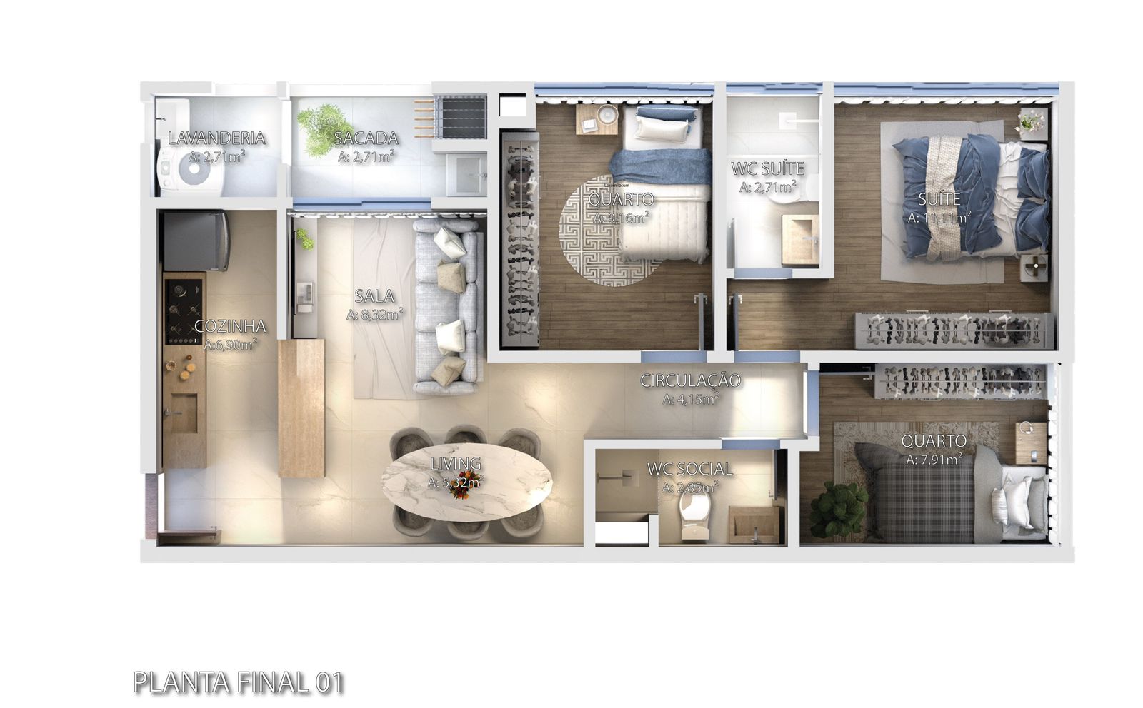 Planta Final 01 do Evermore Residence