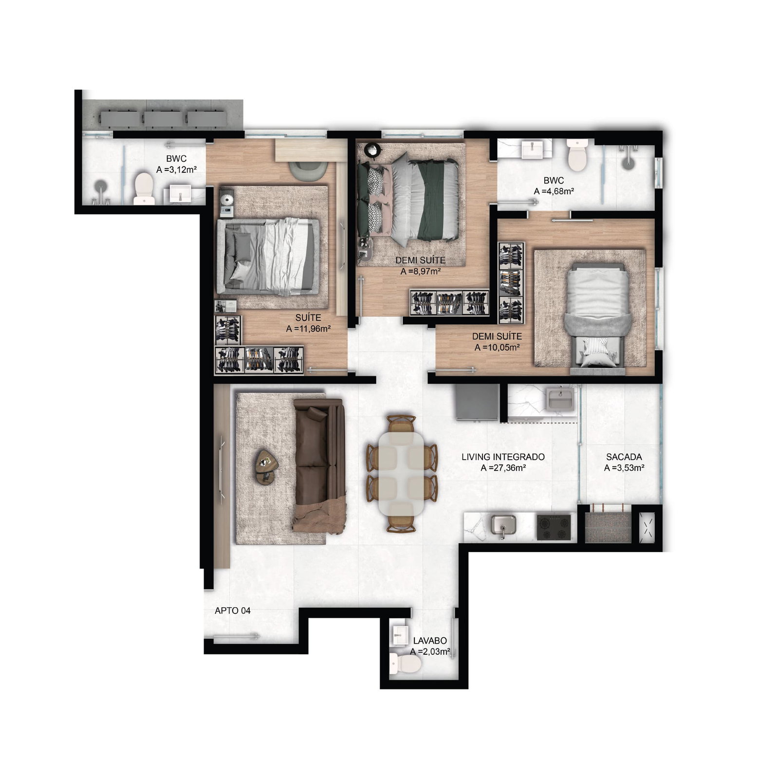 Planta Final 04 do MarAmar Residence