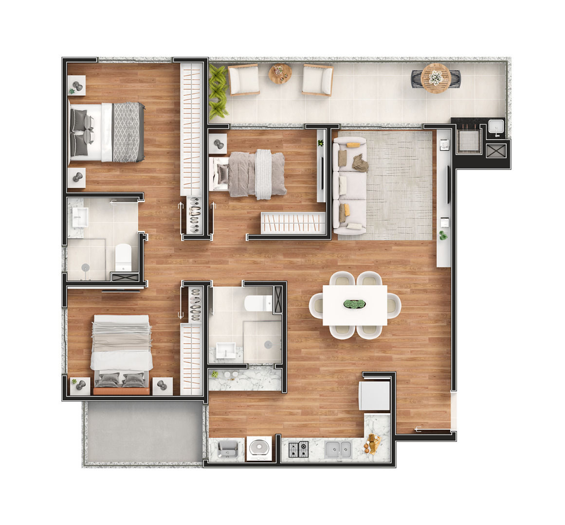 Planta 5 de Residencial Barra Beach
