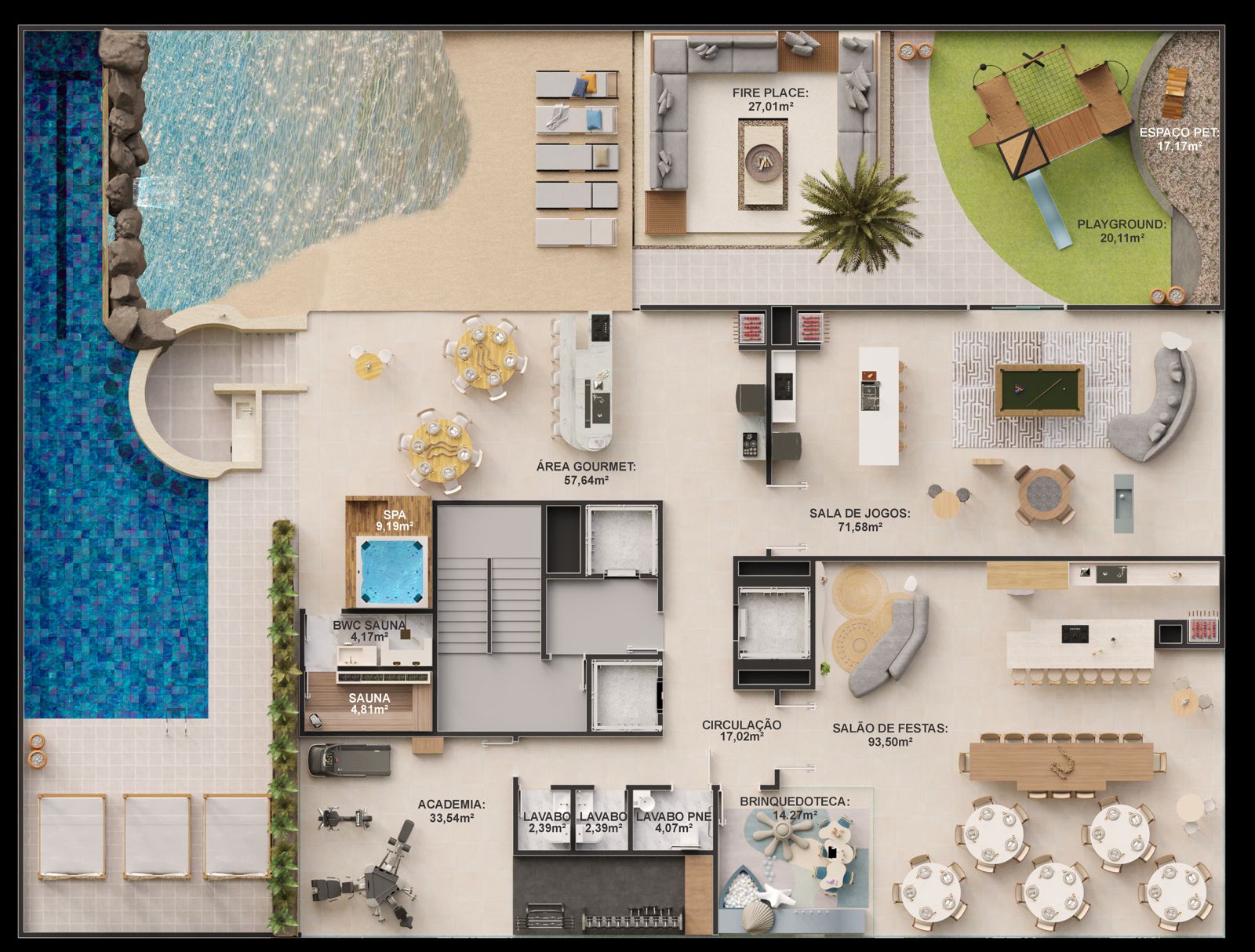 Planta Lazer do Maragogi Residencial