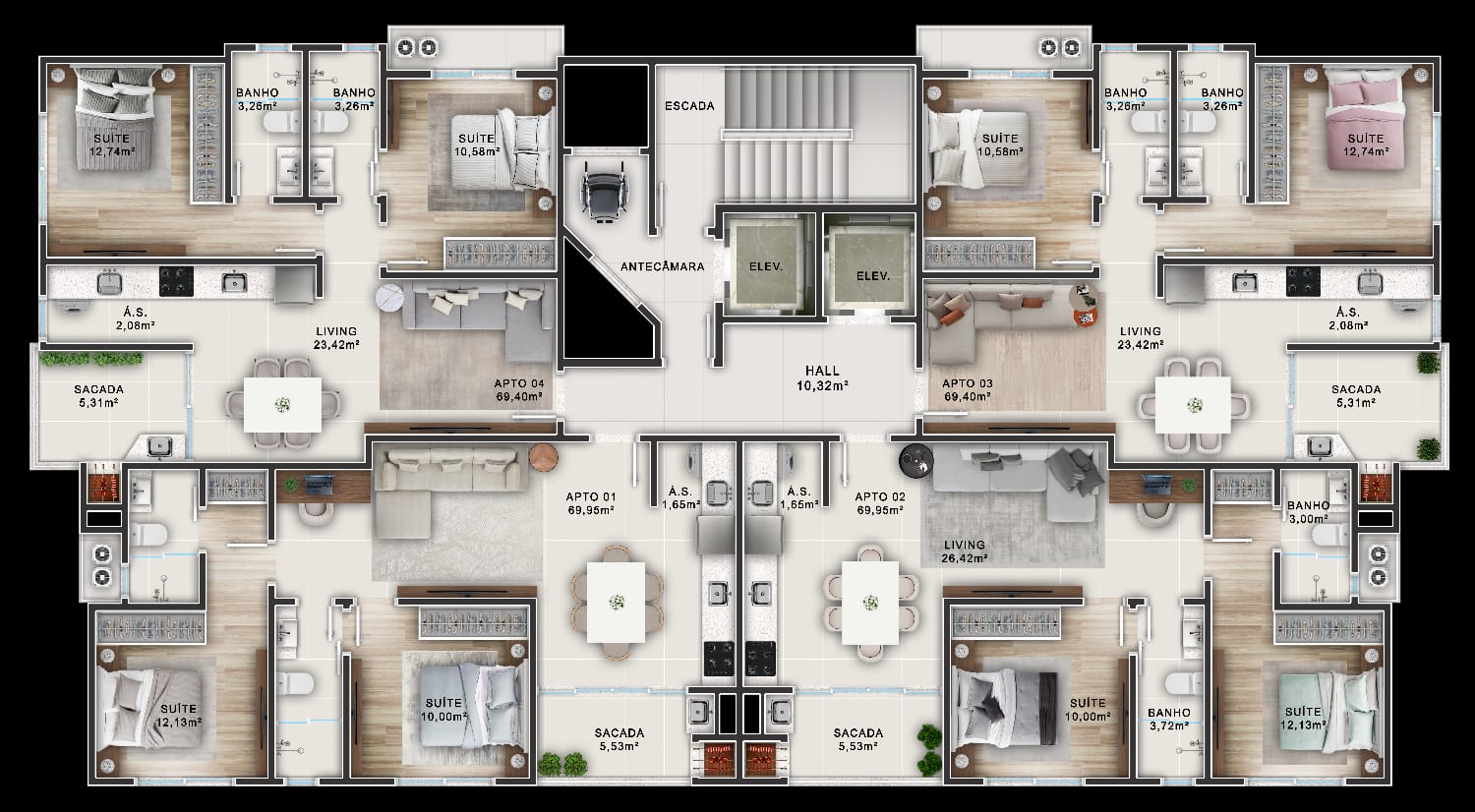 Planta 1 de Magnífico Residence