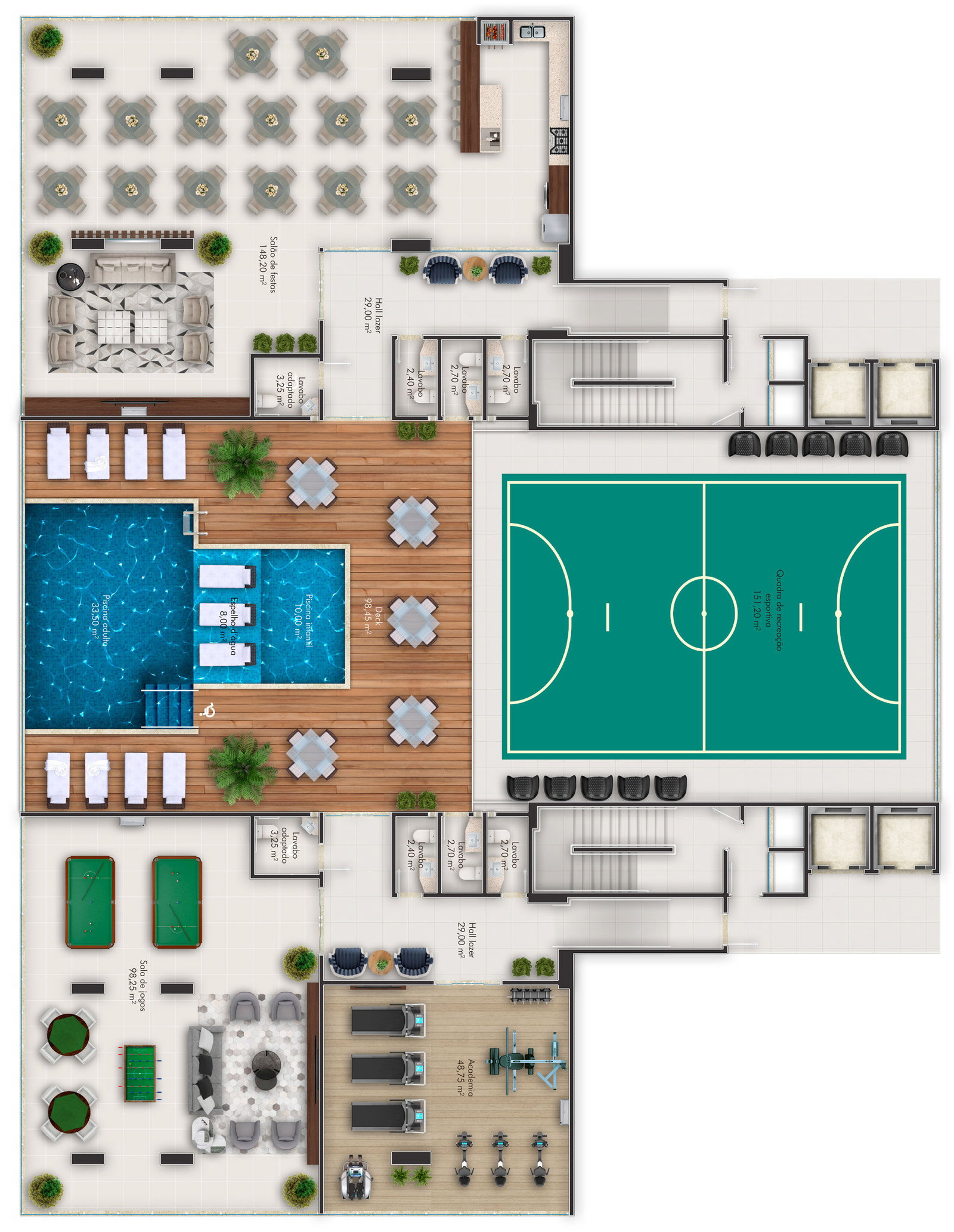 Planta Lazer do Ilha Li Galli Residence