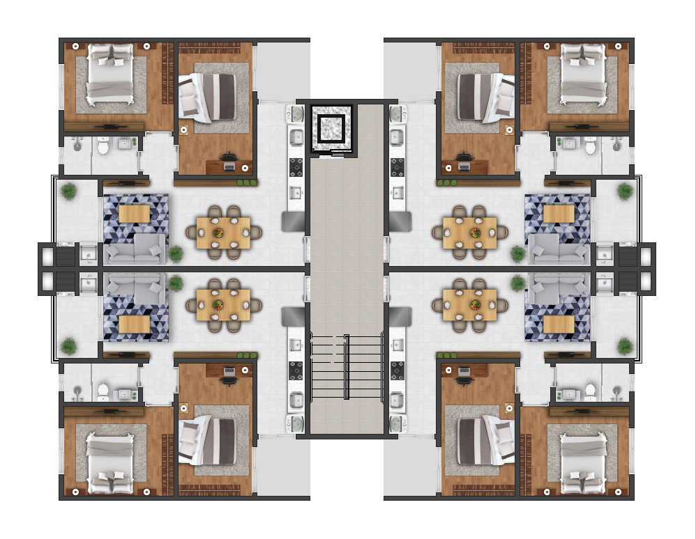Planta 1 de Residencial Ametista