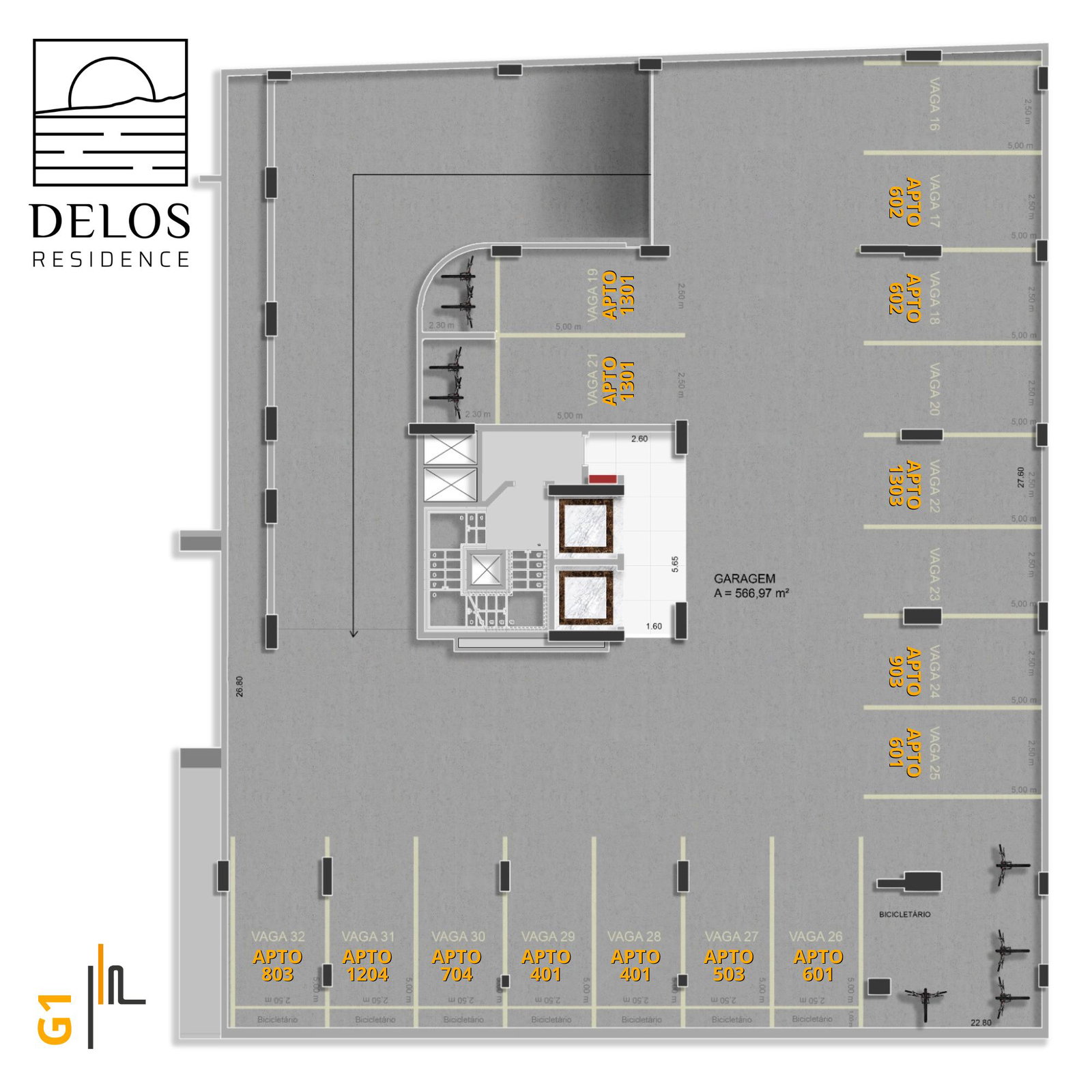 Planta 9 de Delos Residence