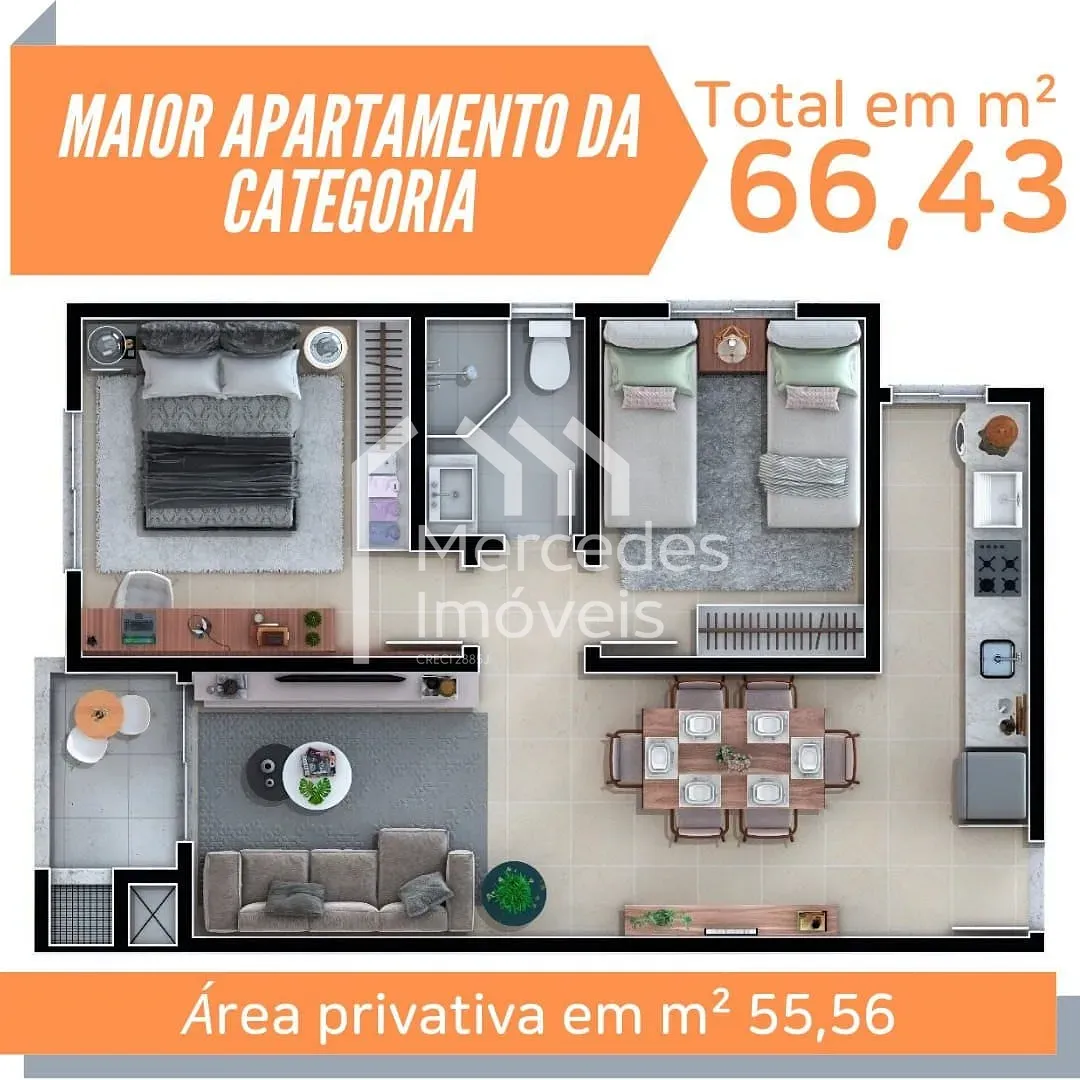 Foto 5 de Apartamento com 2 dormitórios à venda, 49 m² por R$ 359.000- Itaipava - Itajaí/SC