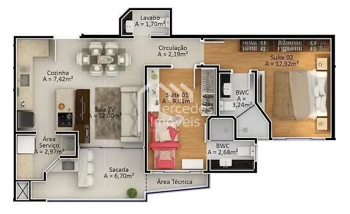 Foto 24 de Apartamento com 2 suítes à venda, 71 m² por R$ 850.000 - Ressacada - Itajaí/SC