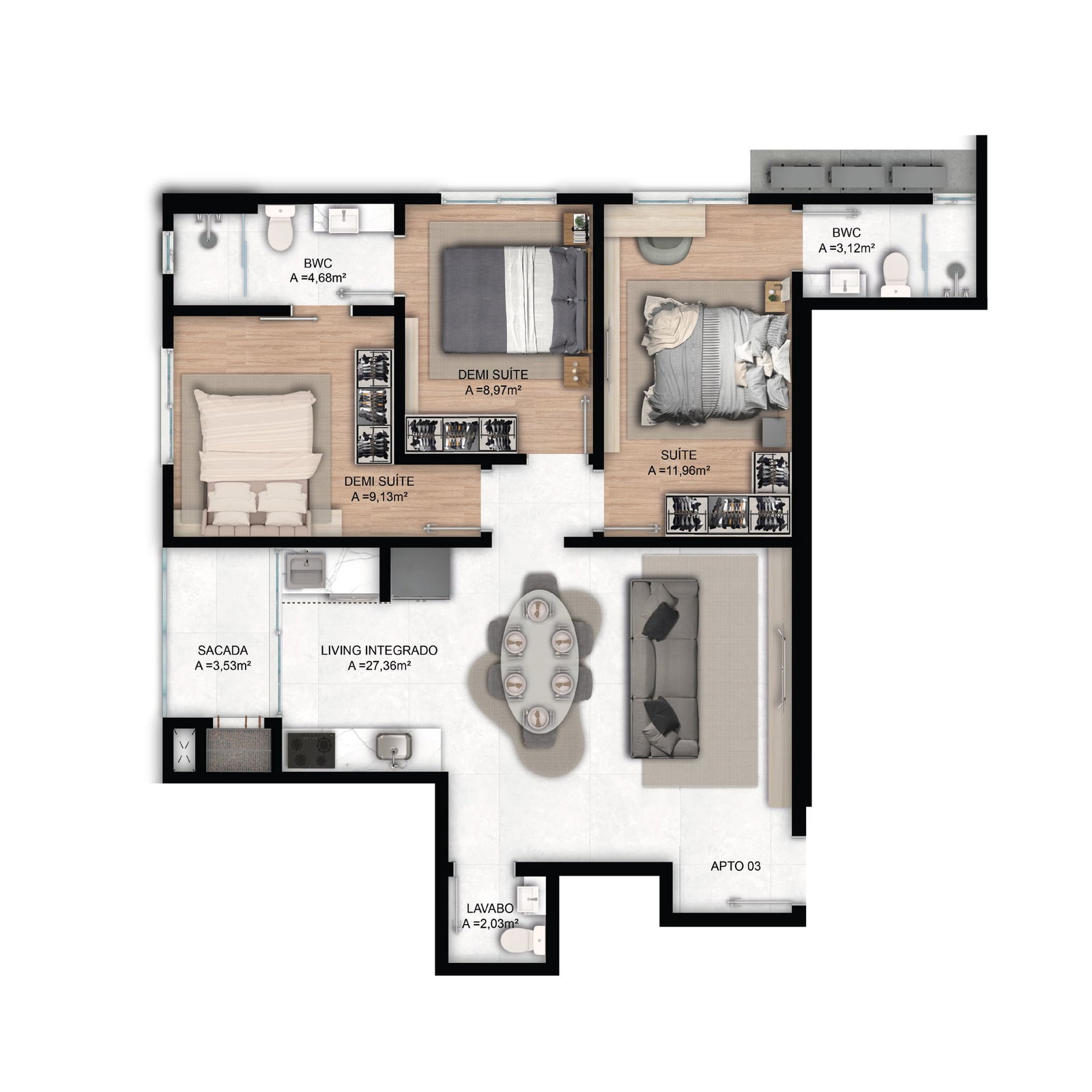 Planta Final 03 do MarAmar Residence