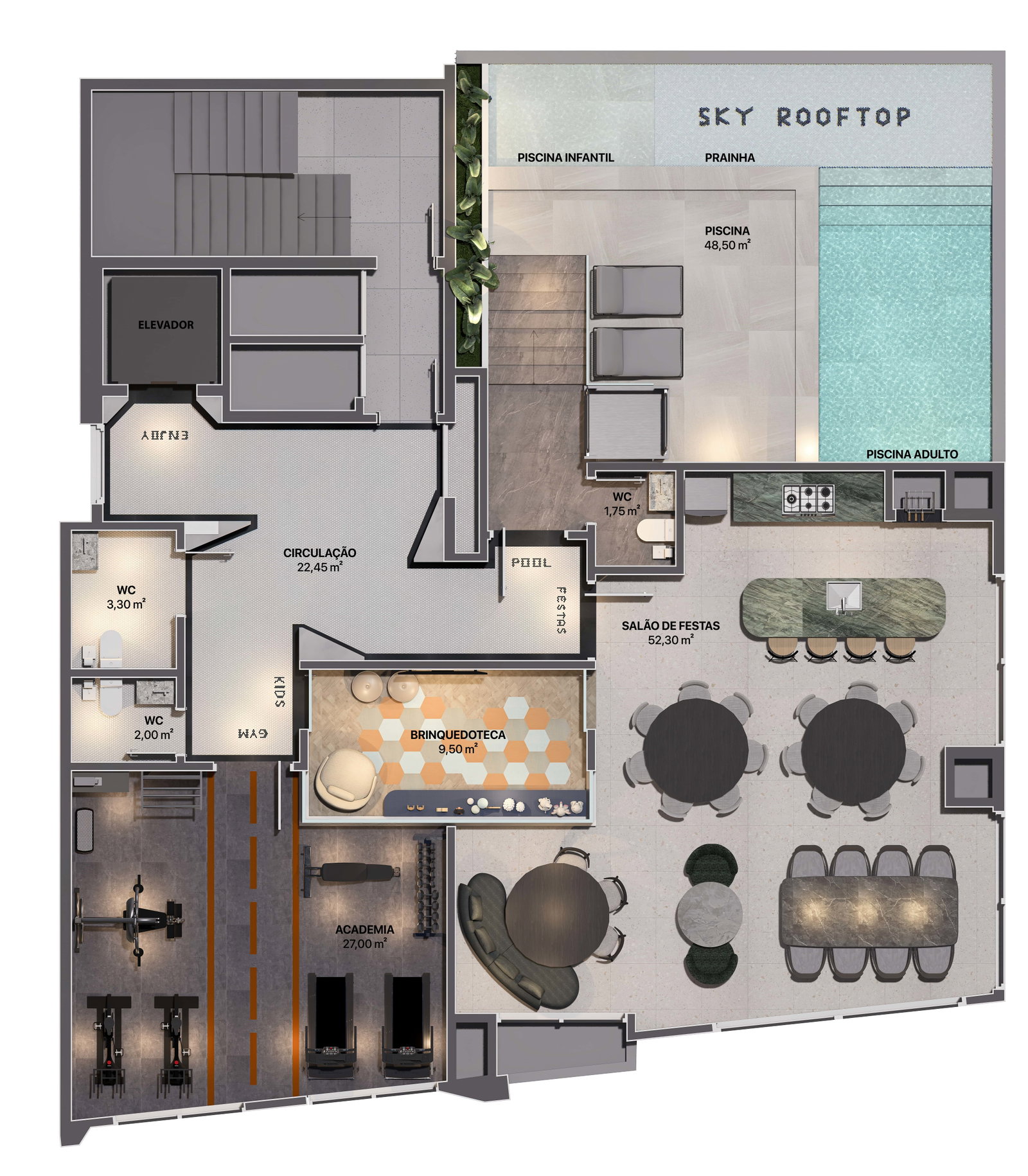 Planta 1 de Sky Rooftop