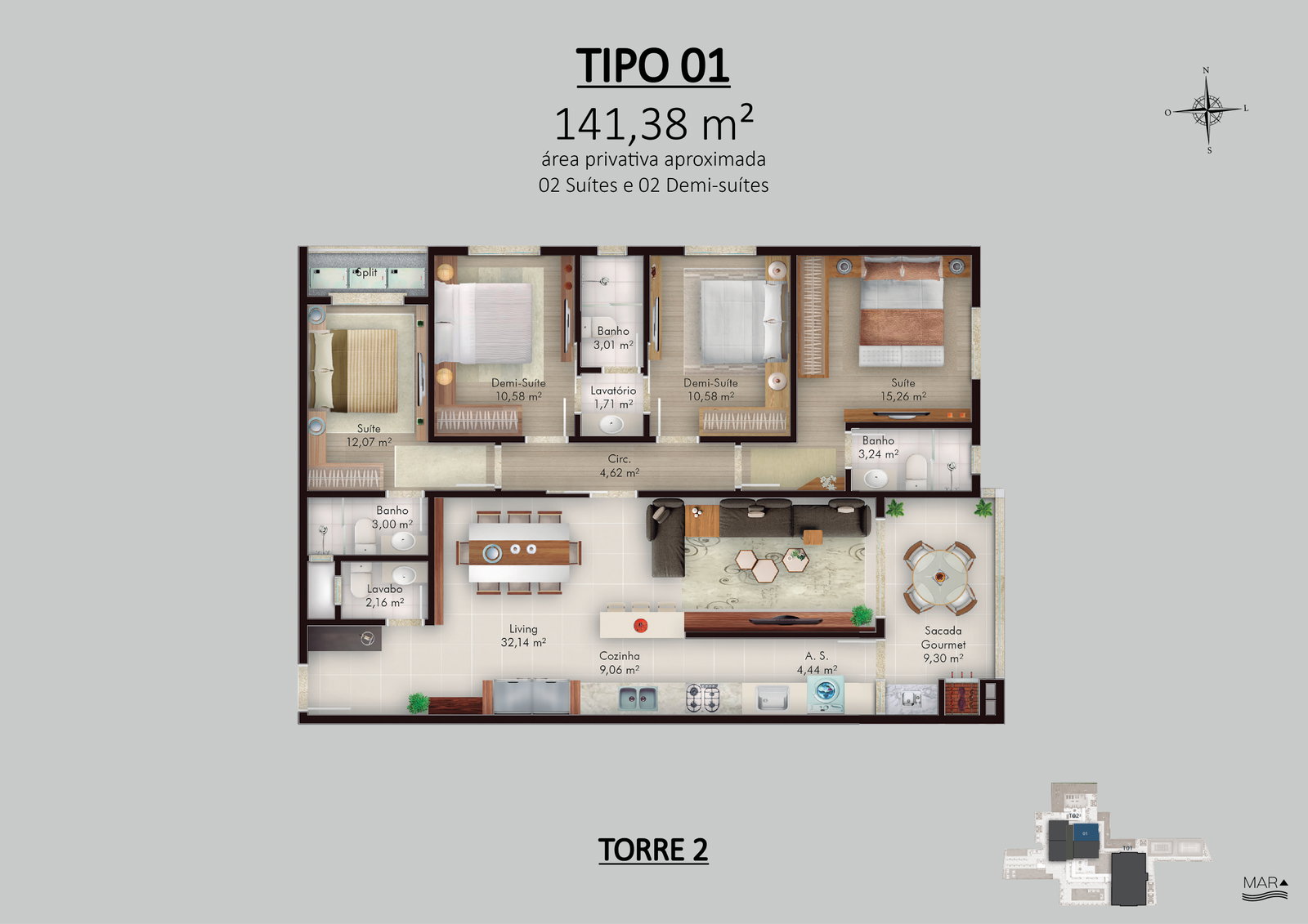 Planta 9 de Select Towers Residence