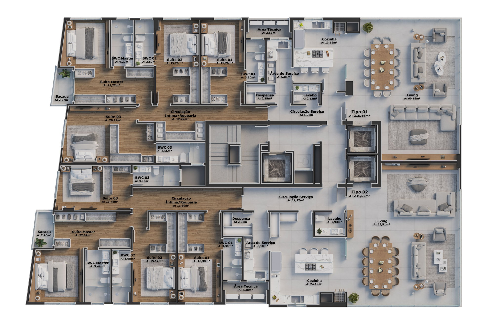 Planta 1 de CNA Bristol Residence