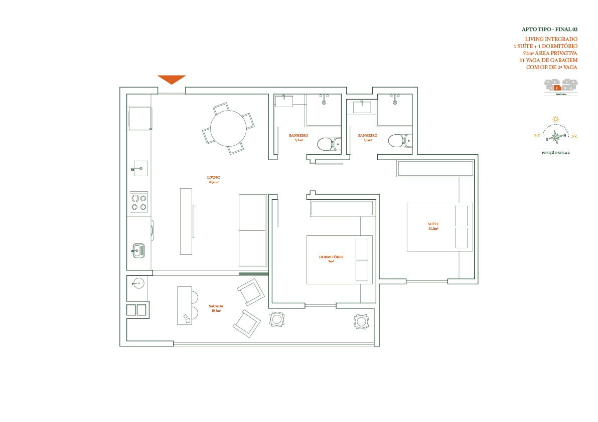 Planta 2 de Coral Way Residence