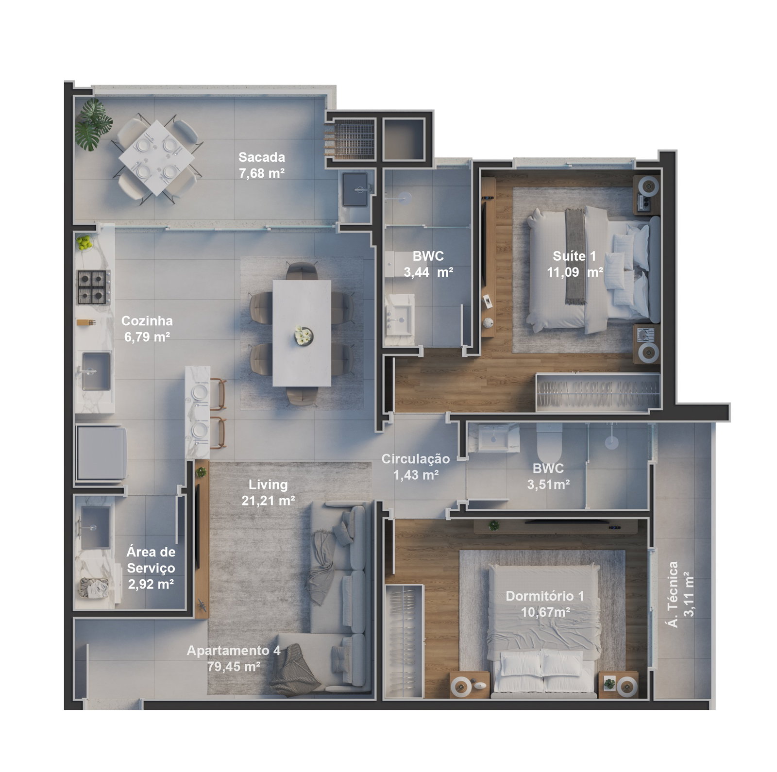 Planta 3 de Novara Residence