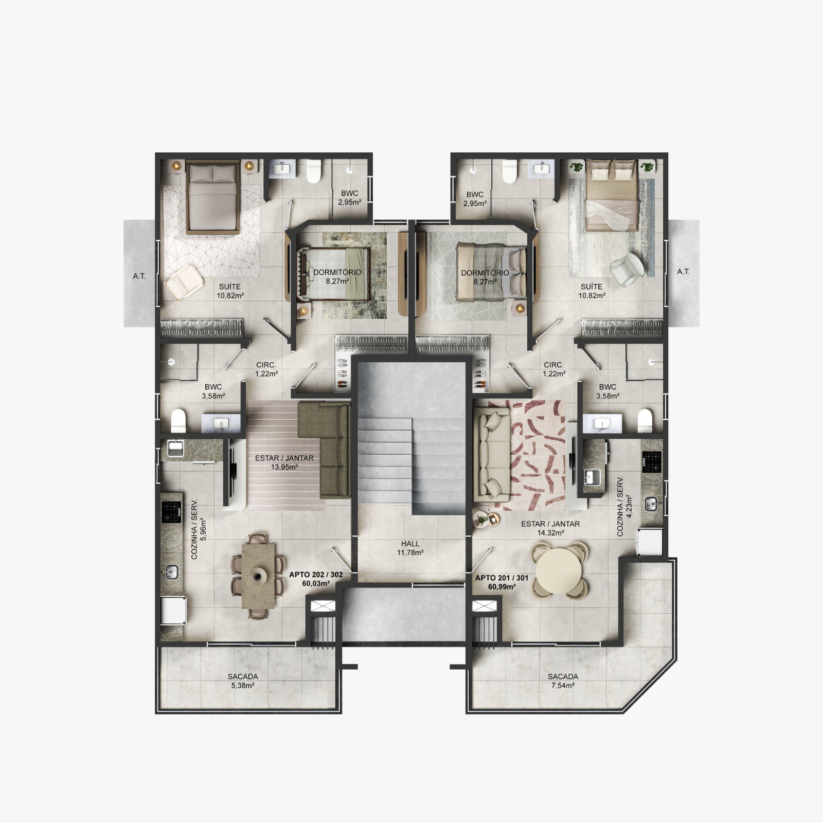 Planta 1 de Acqua Residence
