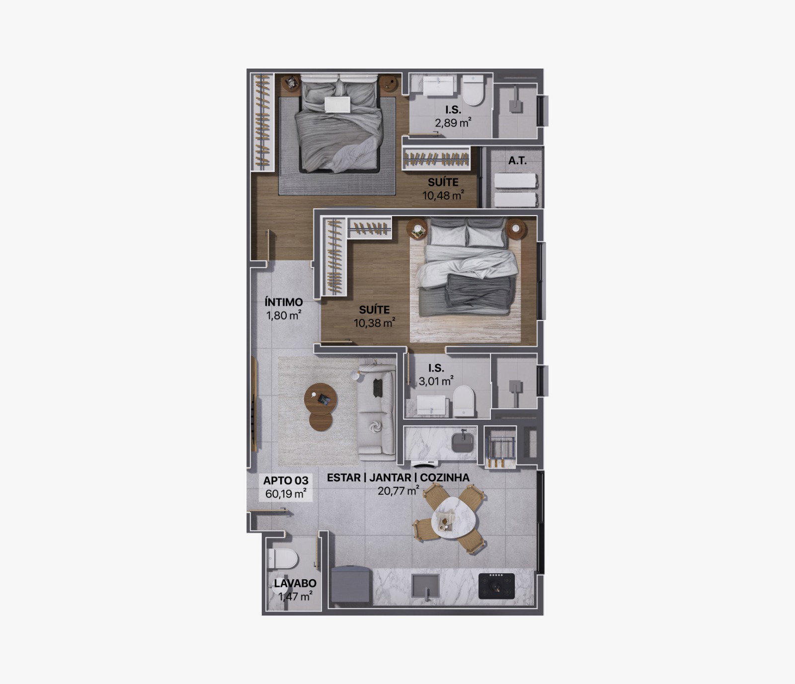 Planta 3 de Residencial Lago di Como