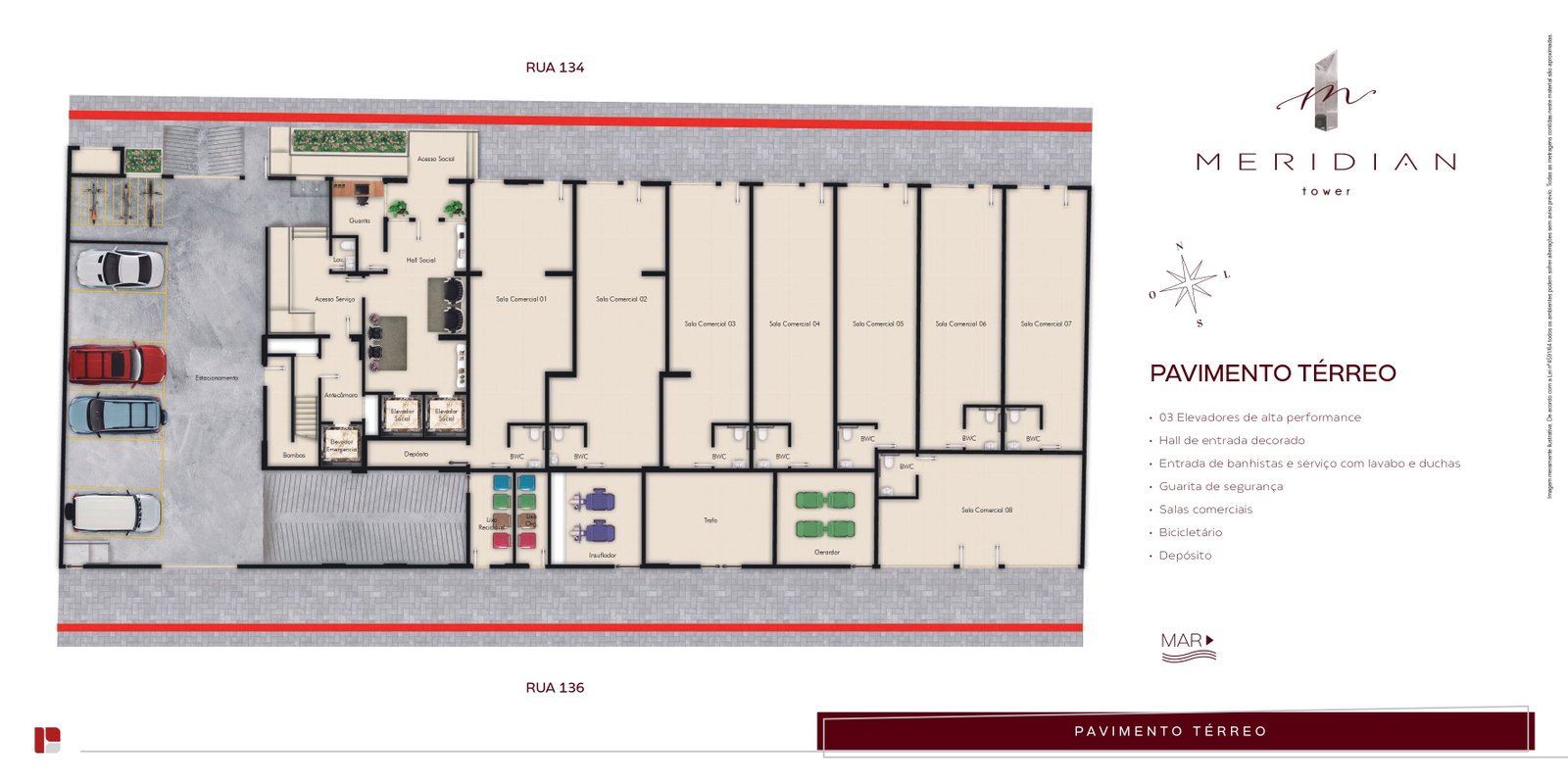 Planta 1 de Meridian Tower