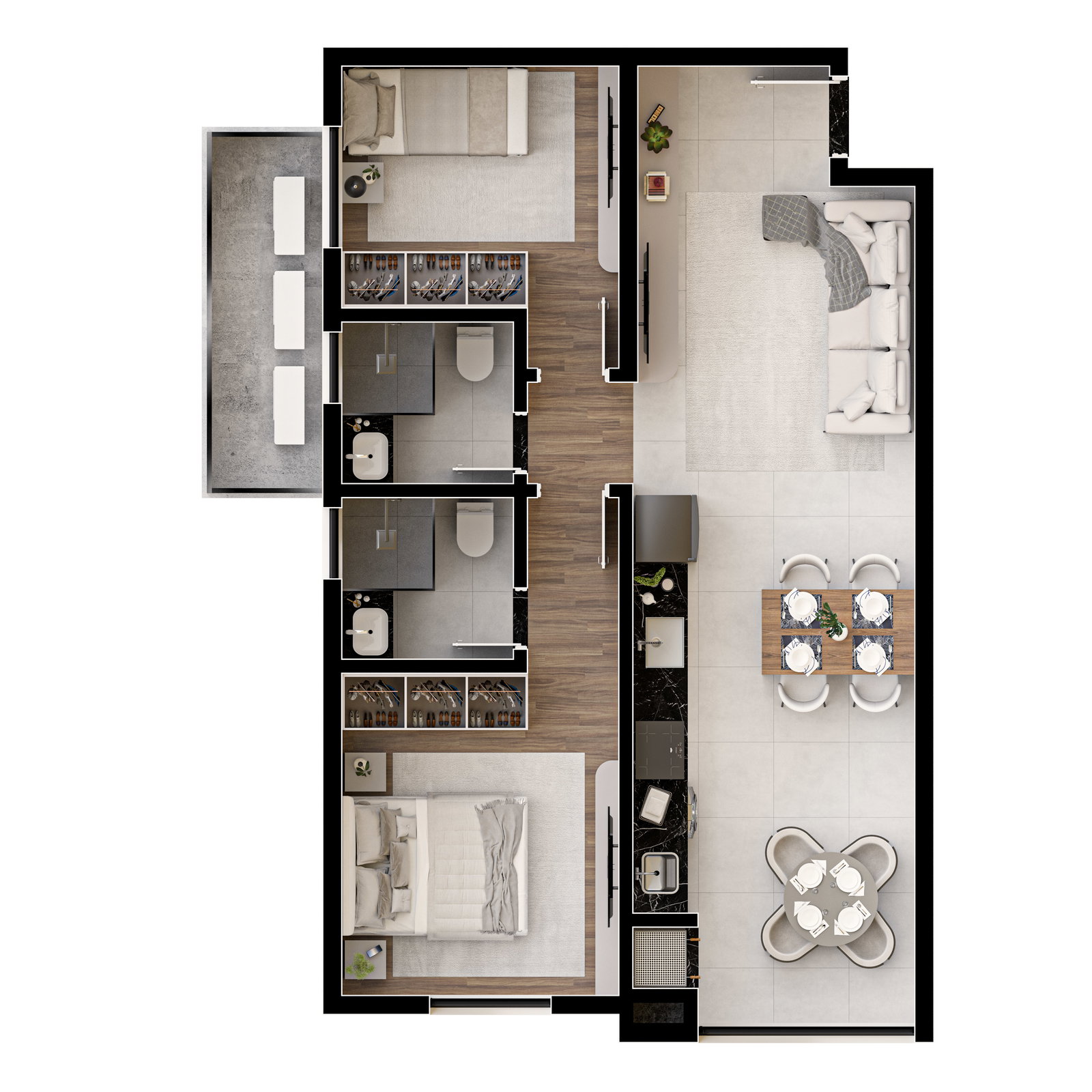 Planta 1 de Residencial Bella Colina