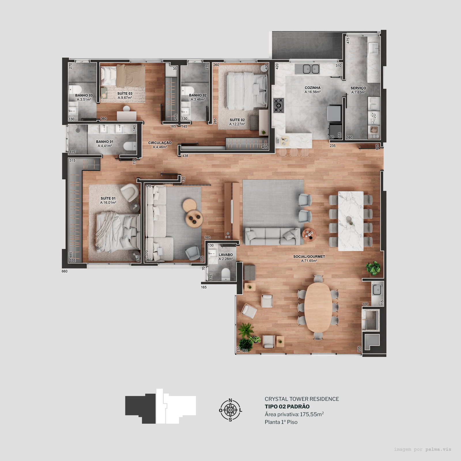 Planta 8 de Diamond Crystal Tower