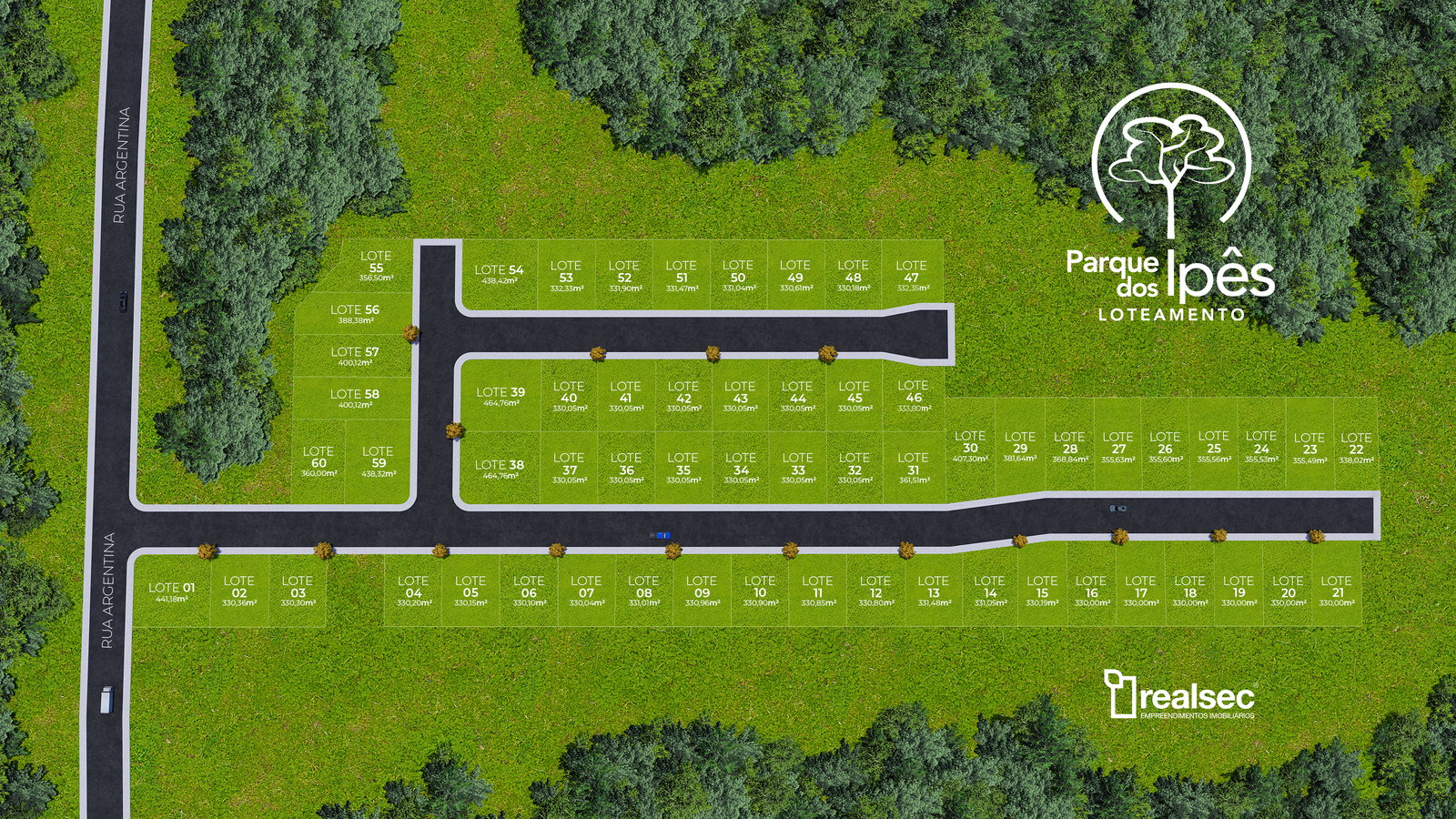 Planta 1 de Parque dos Ipês Loteamento