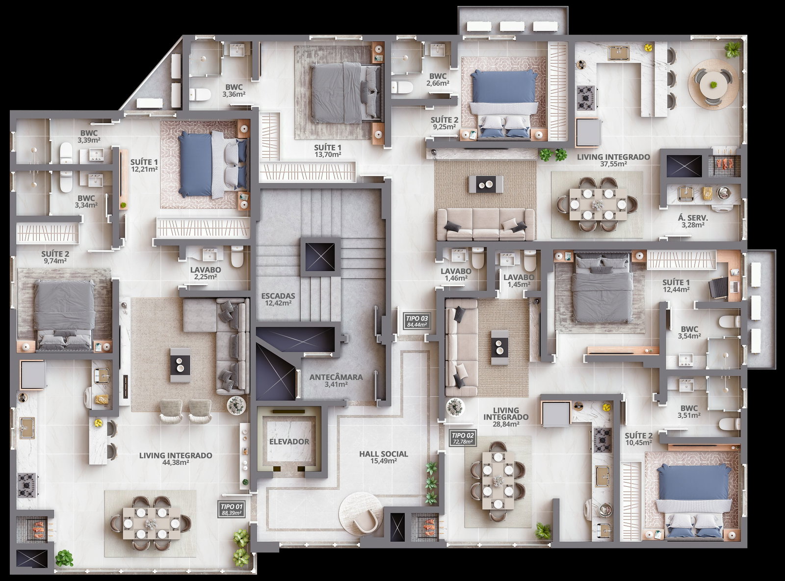 Planta 4 de Grand Trianon Residence