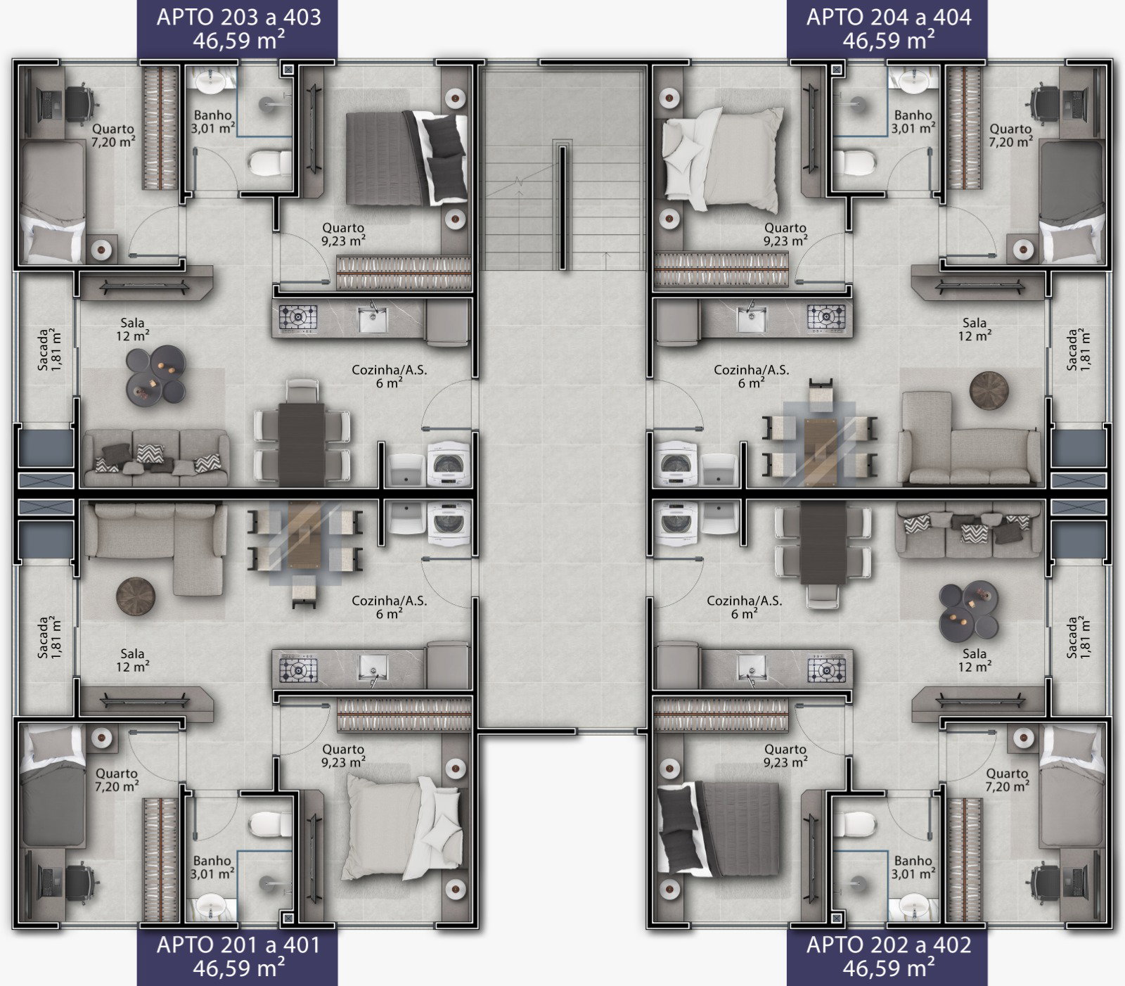 Planta 1 de Residencial Kingston