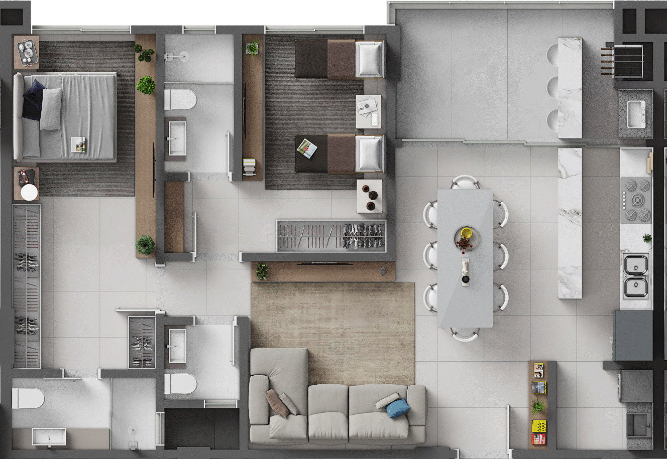 Planta 7 de Porto Bello - Torre B
