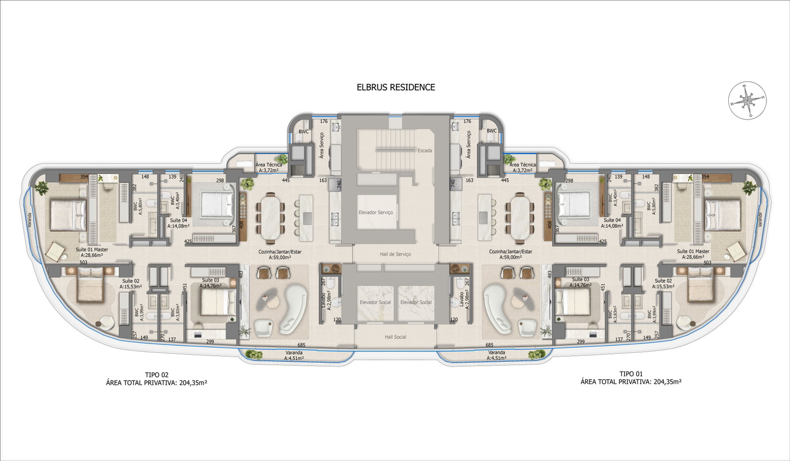 Planta Elbrus Residence do Elbrus
