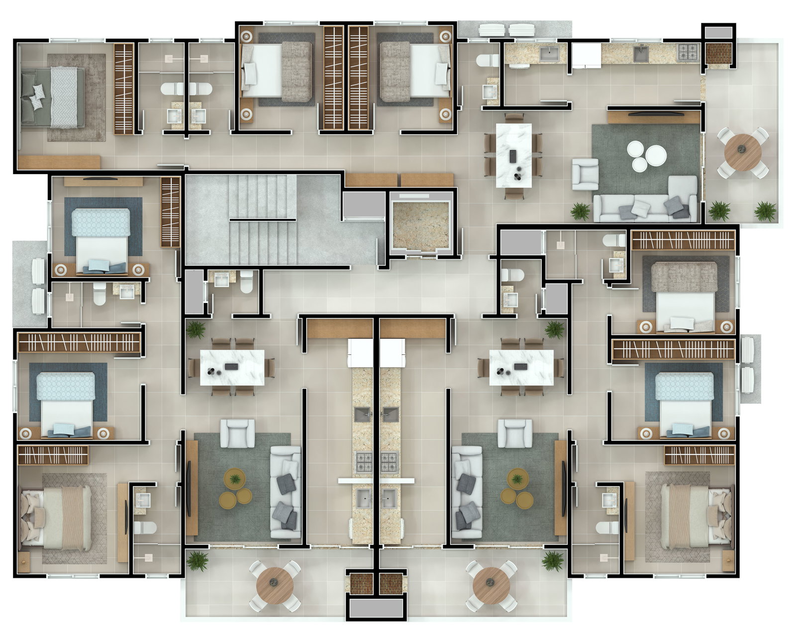 Planta 1 de Residencial Terra & Mar