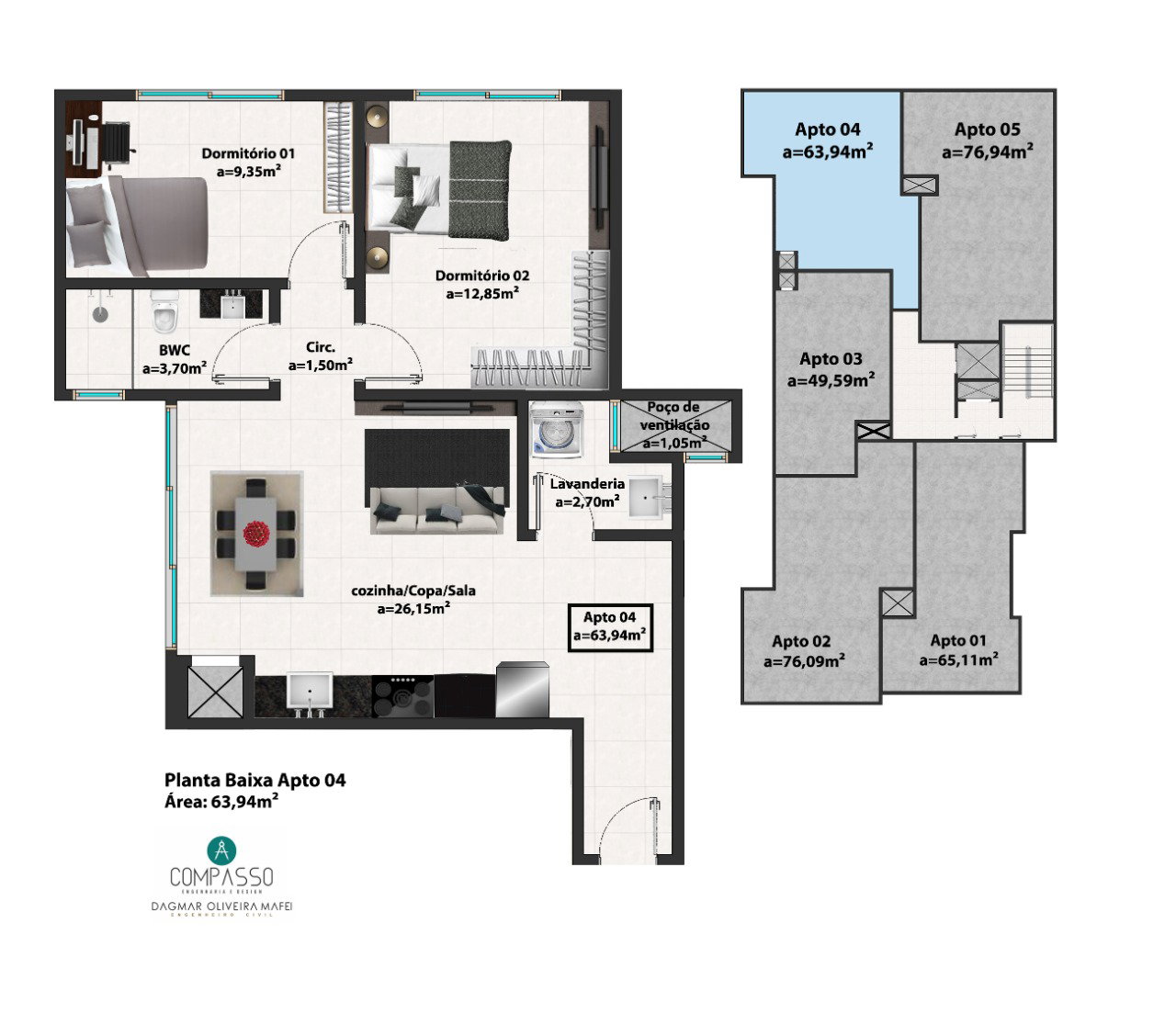 Planta 2 de Residencial Santorini