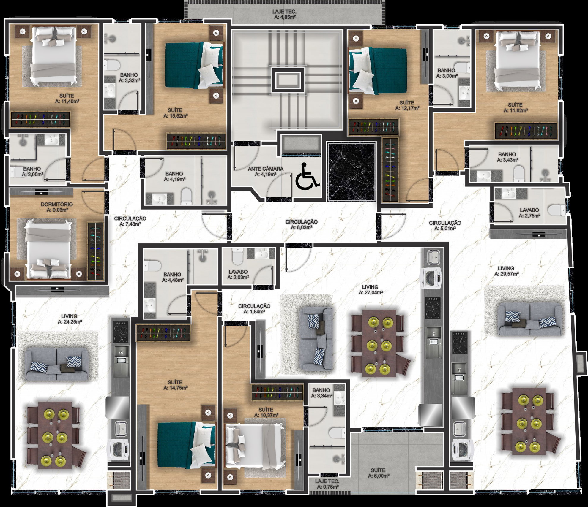 Planta 3 de Dressler Residence