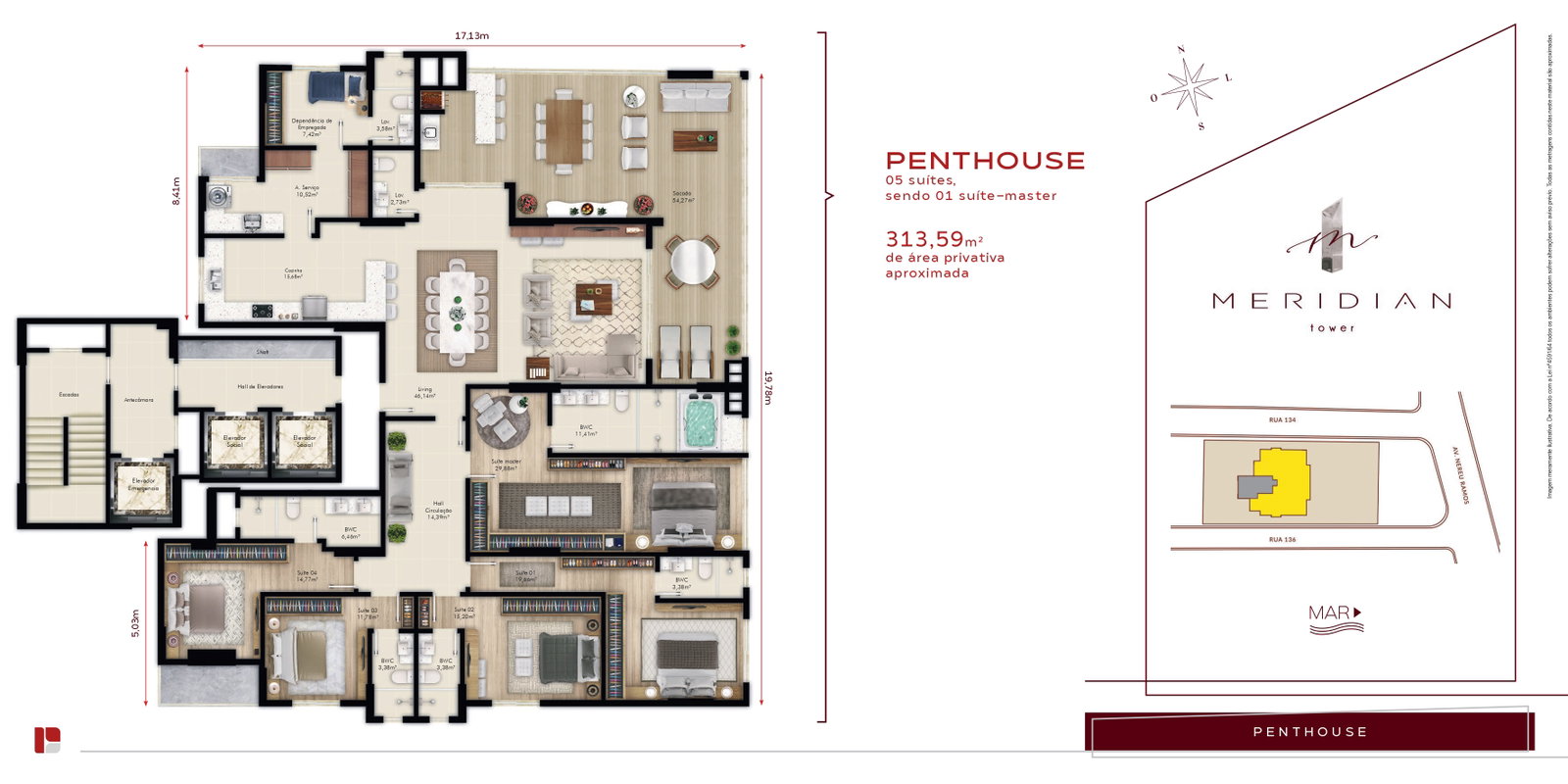 Planta 4 de Meridian Tower