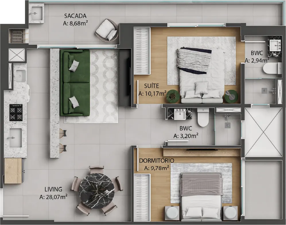 Planta 3 de Brava Park Residence