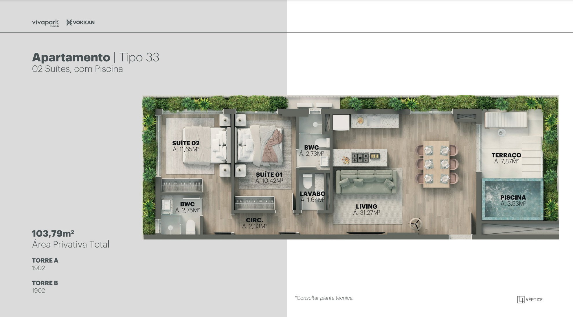 Planta 27 de Edifício Vértice