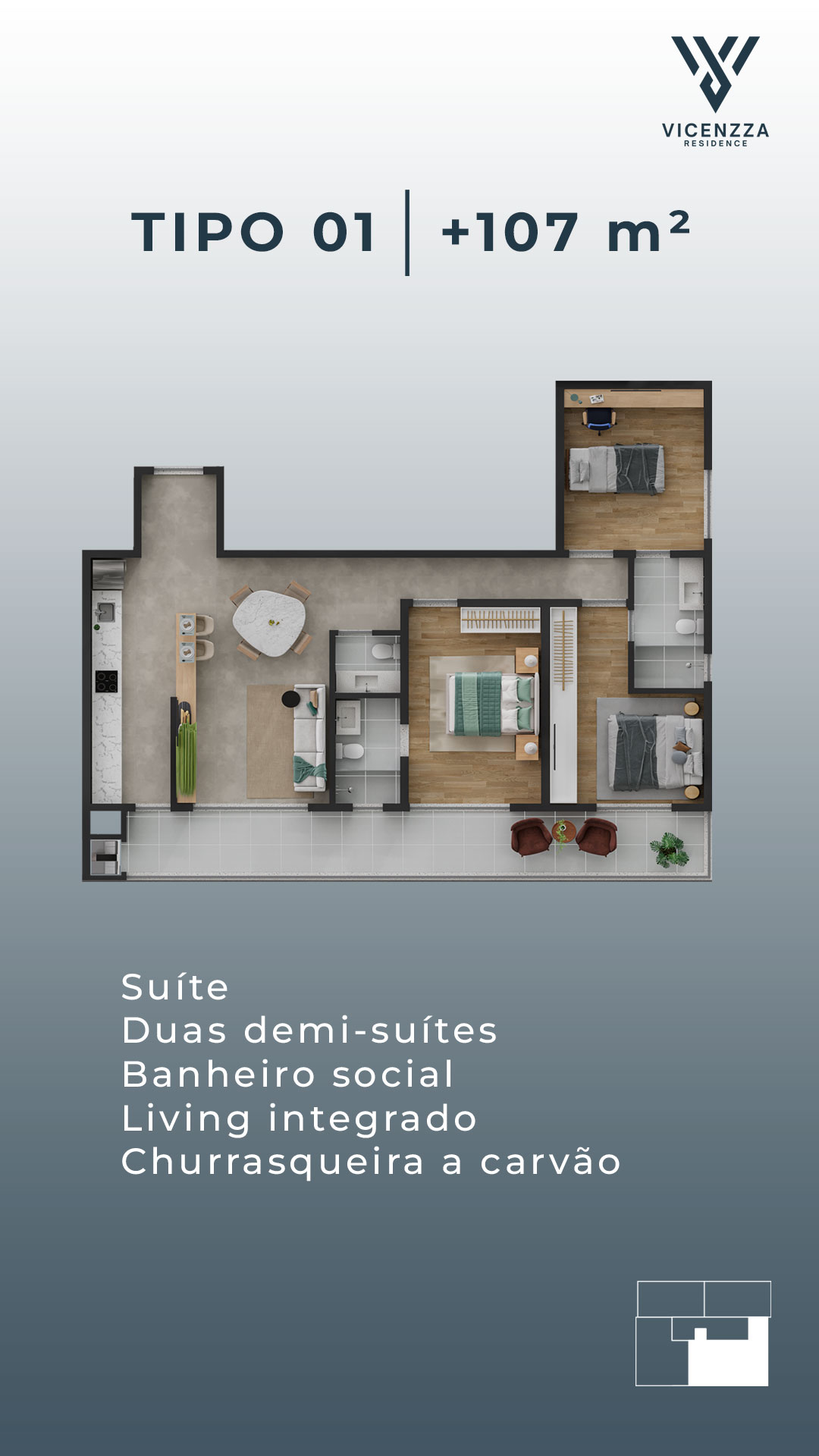 Planta 2 de Residencial Vicenzza
