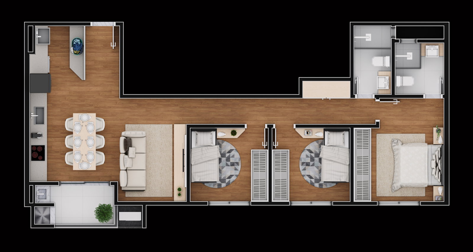 Planta 1 de Residencial Torino
