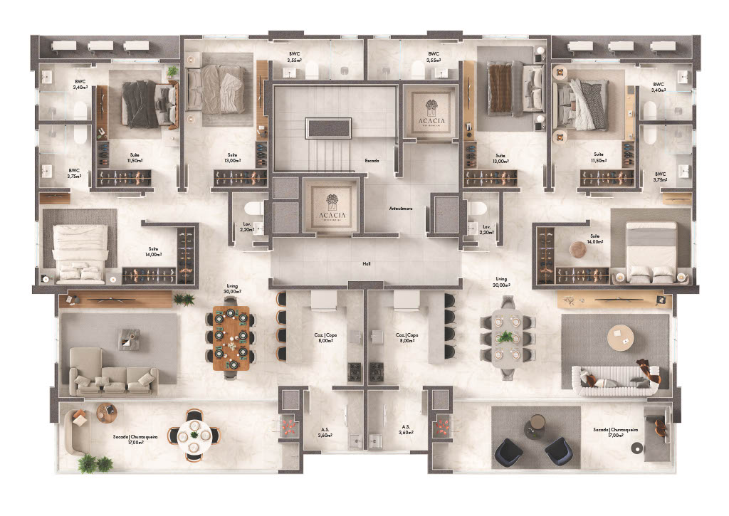 Planta 4 de Residencial Acácia