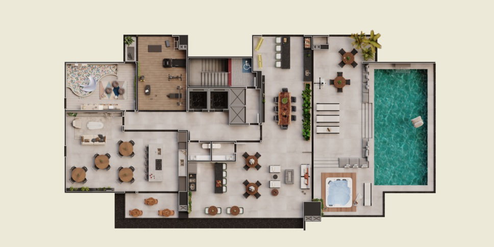 Planta 1 de Riverside Residence