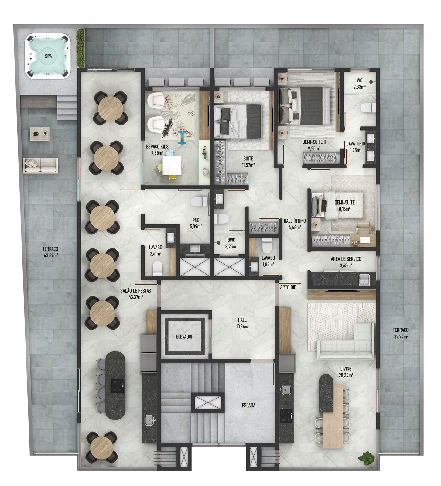 Planta 2 de Residencial Ilha de Bora Bora
