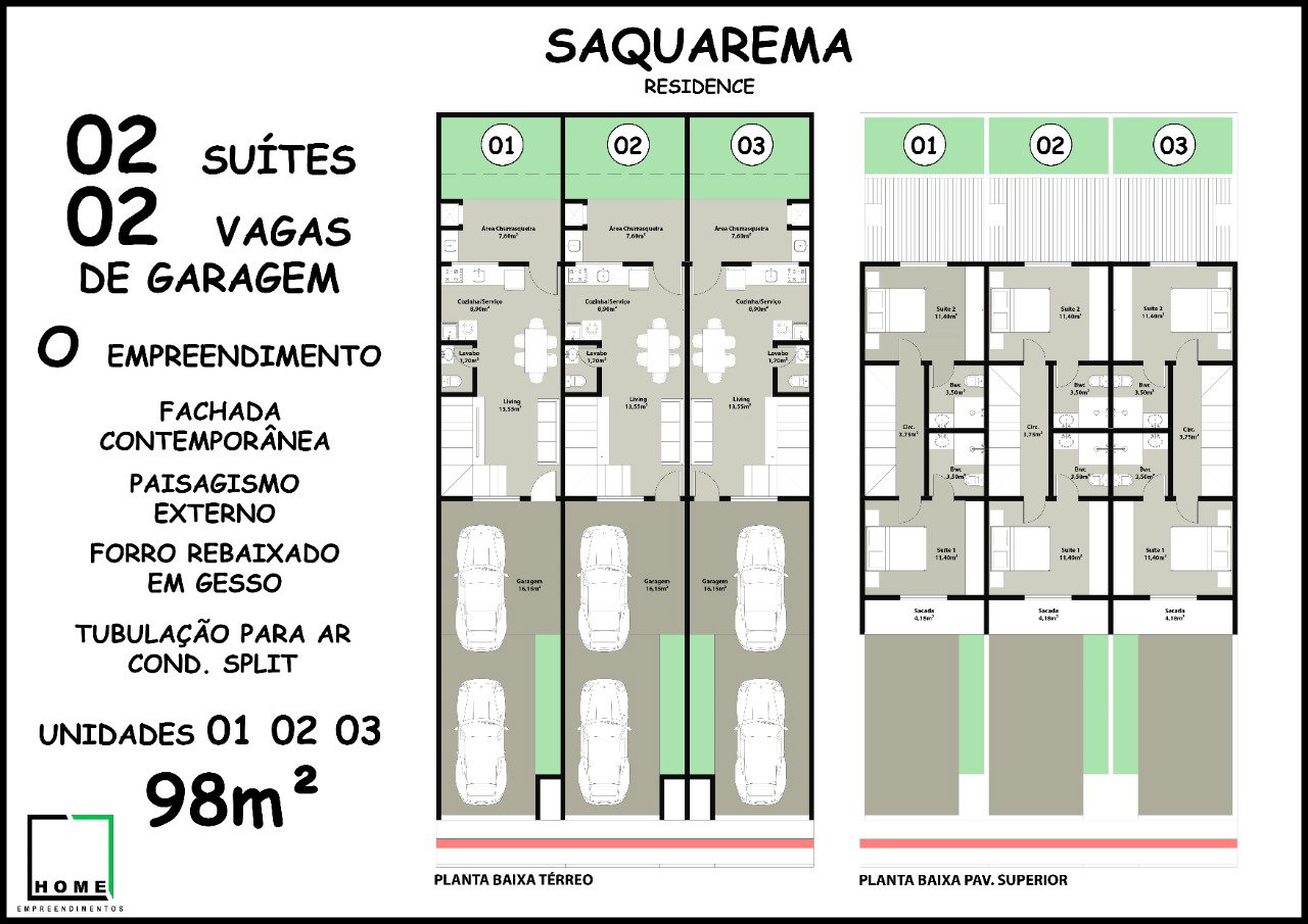 Planta 1 de Saquarema Residence