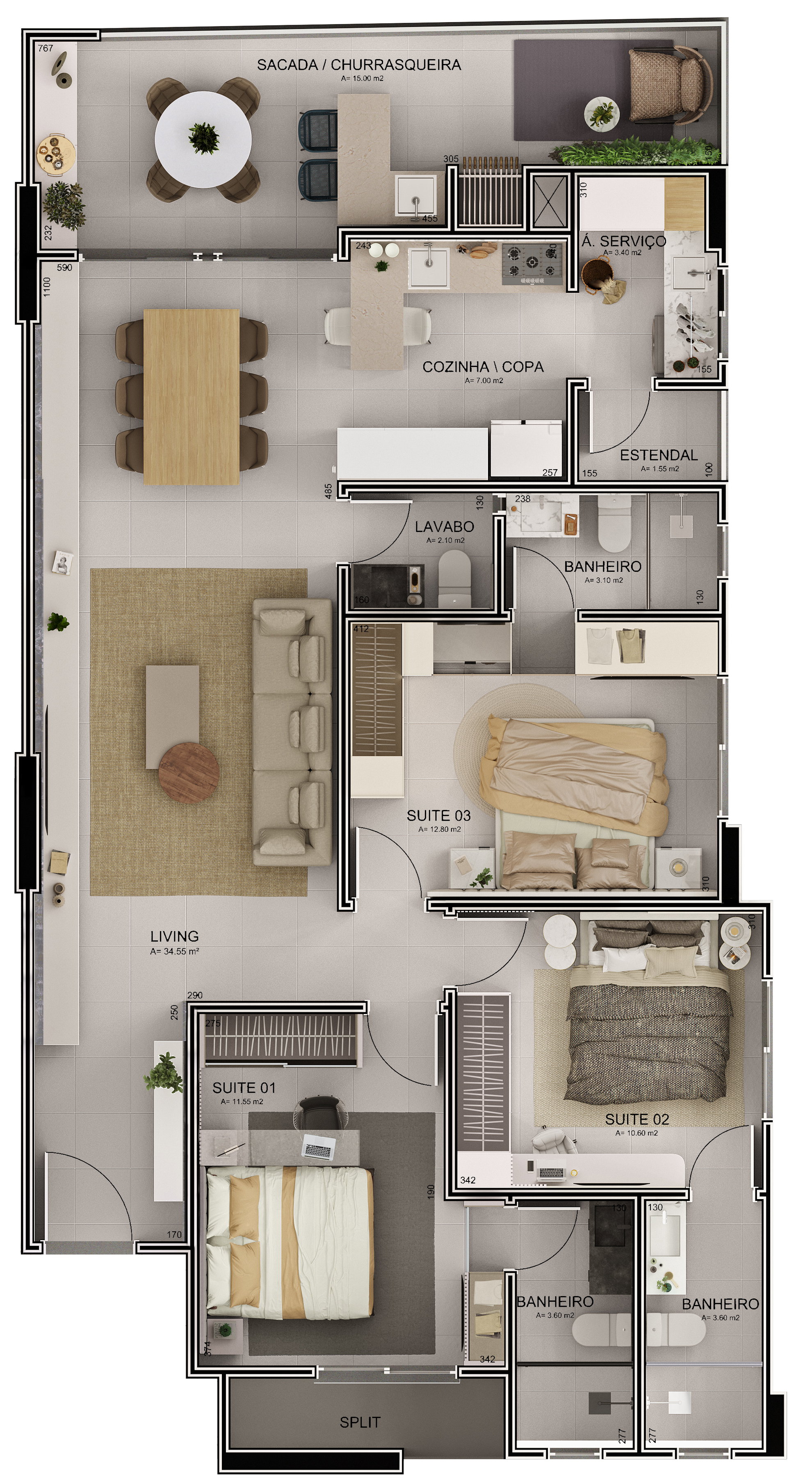 Planta 3 de Residencial Belize